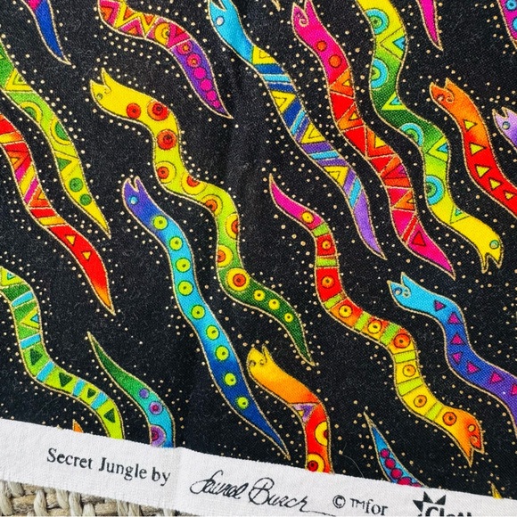 Laurel Burch “Secret Jungle”, Snakes, 1 yard, - Picture 3 of 4